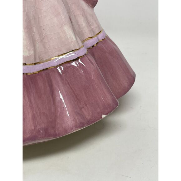 Vintage 1973 Southern Belle Blond Girl Flowers Pink Dress Holland Mold Figurine - Picture 7 of 10